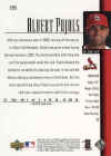 Back of 2001 Upper Deck Card295 Albert Pujols Rookie