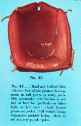 1948 Ripon catalog ambidextrous glove number 42 